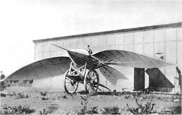 15 - Jean-Marie Le Bris and his flying machine, Albatros II, 1868